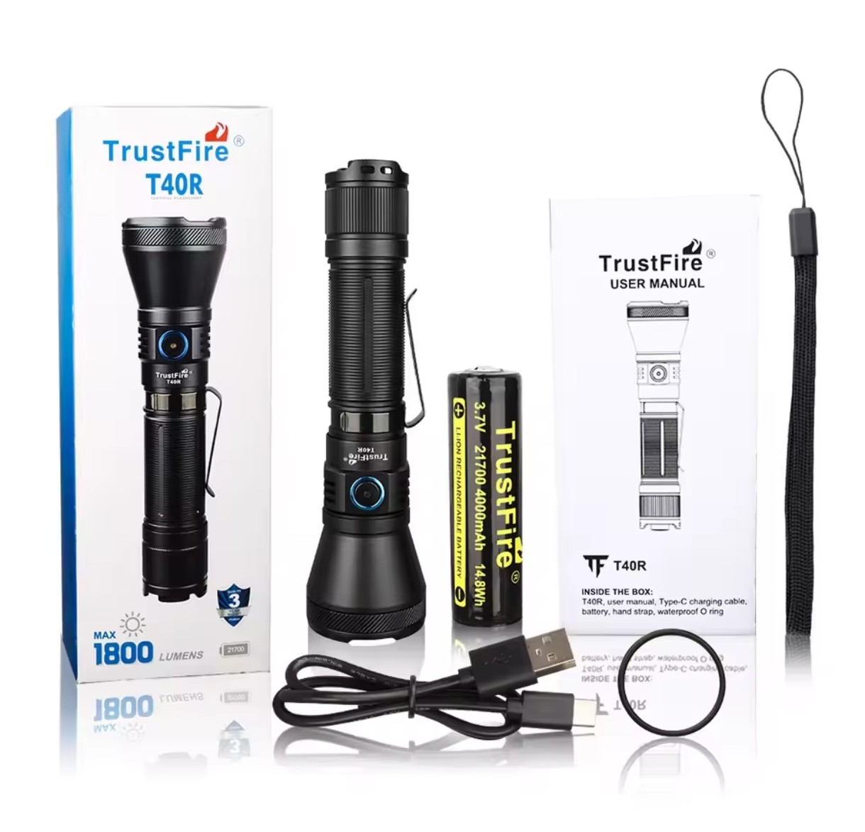 Vendo linterna táctica TrusFire T40R,Nueva sin uso